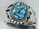 Heavy Museum Vintage Native American Navajo Sleeping Beauty Turquoise Sterling Silver Bracelet-Nativo Arts