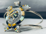 Such Detail! Vintage Southwestern Tortoise Sterling Silver Bracelet-Nativo Arts