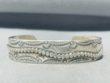 Wrap Around Snake Vintage Native American Navajo Sterling Silver Bracelet Cuff-Nativo Arts