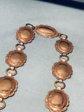 Gasp! Vintage Native American Navajo Hand Tooled Copper Necklace Old-Nativo Arts