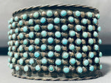 One Of Best Ever Vintage Native American Navajo Snake Eyes Turquoise Sterling Silver Bracelet-Nativo Arts