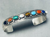 Marvelous Native American Navajo Turquoise & Multi-stone Sterling Silver Bracelet-Nativo Arts