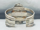 Gigantic Native American Navajo Green Turquoise Sterling Silver Bracelet-Nativo Arts
