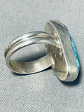 Marie Etcitty Vintage Native American Navajo Bisbee Turquoise Sterling Silver Ring-Nativo Arts