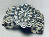 Silver Is My Sheild! Vintage Native American Navajo Hand Repoussed Sterling Bracelet-Nativo Arts