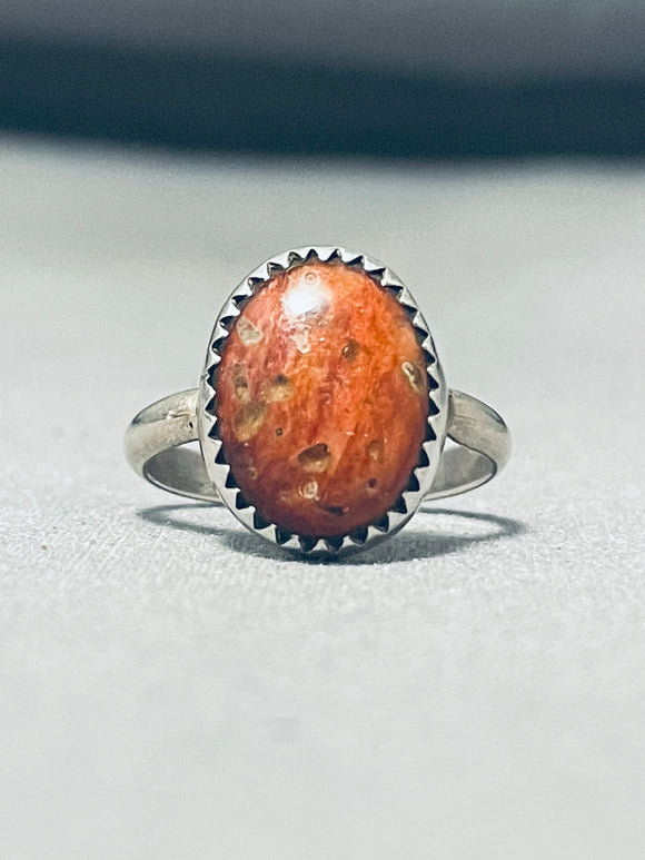 Glorious Vintage Native American Navajo Spiny Oyster Sterling Silver Ring-Nativo Arts