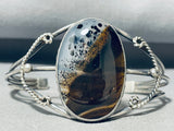 Moss Agate Vintage Southwest Sterling Silver Bracelet-Nativo Arts