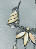 One Of The Most Fabulous Vintage Native American Navajo Pearl Sterling Silver Necklace-Nativo Arts