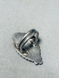 Very Unique Vintage Native American Navajo Cla Leaf Sterling Silver Ring Old-Nativo Arts