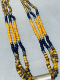 The Best Vintage Native American Navajo Tiger's Eye Sterling Silver Inlay Necklace-Nativo Arts