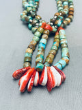 One Of The Finest Ever Vintage Santo Domingo Green Turquoise Shell Necklace-Nativo Arts