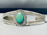 Superior Vintage Native American Navajo Cerrillos Turquoise Sterling Silver Bracelet-Nativo Arts