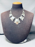 Tommy Charlie Rare Vintage Native American Navajo Sterling Silver Unique Necklace-Nativo Arts