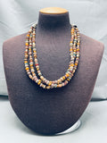One Of The Best Agate Vintage Native American Navajo Sterling Silver Necklace-Nativo Arts