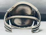Walnut & Green Turquoise Inlay Vintage Native American Navajo Sterling Silver Bracelet-Nativo Arts