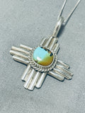 Breathtaking Native American Navajo Royston Turquoise Sterling Silver Signed Necklace-Nativo Arts