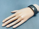 Important Artist Vintage Native American Hopi Sterling Silver Bracelet Old-Nativo Arts