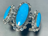 Dave Lopez Navajo Turquoise Sterling Silver Bracelet Cuff-Nativo Arts
