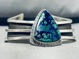 Best Vintage Native American Navajo Azurite Sterling Silver Bracelet-Nativo Arts