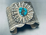 One Of The Most Unique Vintage Native American Navajo Turquoise Sterling Silver Bracelet-Nativo Arts