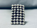 Rare Rainbead! Native American Navajo Sterling Silver Bead Ring-Nativo Arts