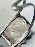 One Of The Most Unique Vintage Native American Navajo Turquoise Inlay Sterling Silver Bracelet-Nativo Arts
