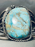 92 Gram Huge Vintage Native American Navajo Turquoise Sterling Silver Bracelet-Nativo Arts