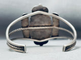 Rare Vintage Native American Navajo Petrified Wood Sterling Silver Bracelet-Nativo Arts