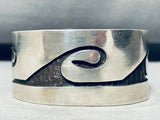 Earlier More Rare Native American Hopi Vintage Sterling Silver Water Wave Bracelet-Nativo Arts