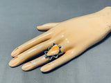 Chimney Butte Native American Navajo Spiny Oyster Sterling Silver Ring-Nativo Arts