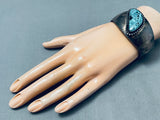 One Of The Best Ever Vintage Native American Navajo Spiderweb Turquoise Sterling Silver Bracelet-Nativo Arts