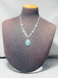 Jan Popovich Vintage Native American Navajo Turquoise Sterling Silver Necklace-Nativo Arts