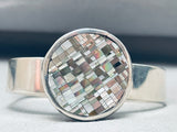 Important Vintage Native American Zuni Colin Coonsis Master Inlay Sterling Silver Bracelet-Nativo Arts