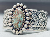 Bern Chavez Vintage Navajo Royston Turquoise Sterling Silver Bracelet-Nativo Arts