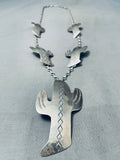 Handmade Cactus Vintage Southwest Sterling Silver Necklace