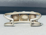 Dynamic Vintage Native American Navajo Coral Sterling Silver Shadowbox Bracelet-Nativo Arts