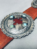 781 Grams Vintage Native American Navajo Turquoise Sterling Silver Concho Belt-Nativo Arts