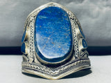 One Of The Biggest Vintage Lapis Sterling Silver Southwest Bracelet-Nativo Arts