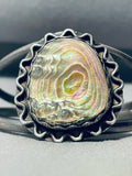 Treehump Rings Vintage Native American Navajo Sterling Silver Shell Bracelet Old-Nativo Arts
