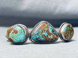 Kee Joe Benally Vintage Native American Navajo Royston Turquoise Sterling Silver Bracelet-Nativo Arts