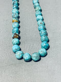 Sparkling Vintage Native American Navajo Turquoise Gumballs Sterling Silver Necklace-Nativo Arts