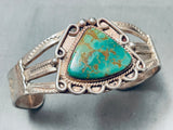 Superior Vintage Native American Navajo Royston Turquoise Sterling Silver Bracelet Old-Nativo Arts