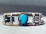 Handmade By Native American Navajo Artist Nan Yazzie Bisbee Turquoise Sterling Silver Bracelet-Nativo Arts