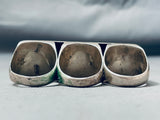 Extremely Rare Triple Finger Vintage Navajo Sterling Silver Ring-Nativo Arts