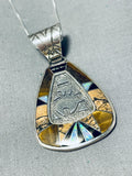 Dramatic Vintage Native American Navajo Jasper Sterling Silver Bears Necklace-Nativo Arts