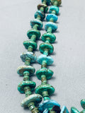 Important Early Vintage Santo Domingo Cerrillos Turquoise Jacla Necklace-Nativo Arts