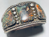 Candy Apple Agate!! Vintage Native American Navajo Sterling Silver Bracelet Cuff-Nativo Arts