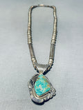 Draper Native American Navajo Family Vintage Native American Navajo Turquoise Sterling Silver Necklace-Nativo Arts