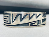Important Artist Vintage Native American Hopi Steve Sockyma Sterling Silver Bracelet-Nativo Arts