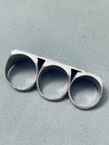 Extremely Rare Triple Finger Vintage Navajo Sterling Silver Ring-Nativo Arts